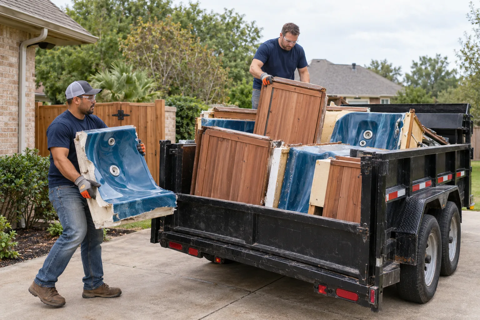 Hot Tub Disposal service scene