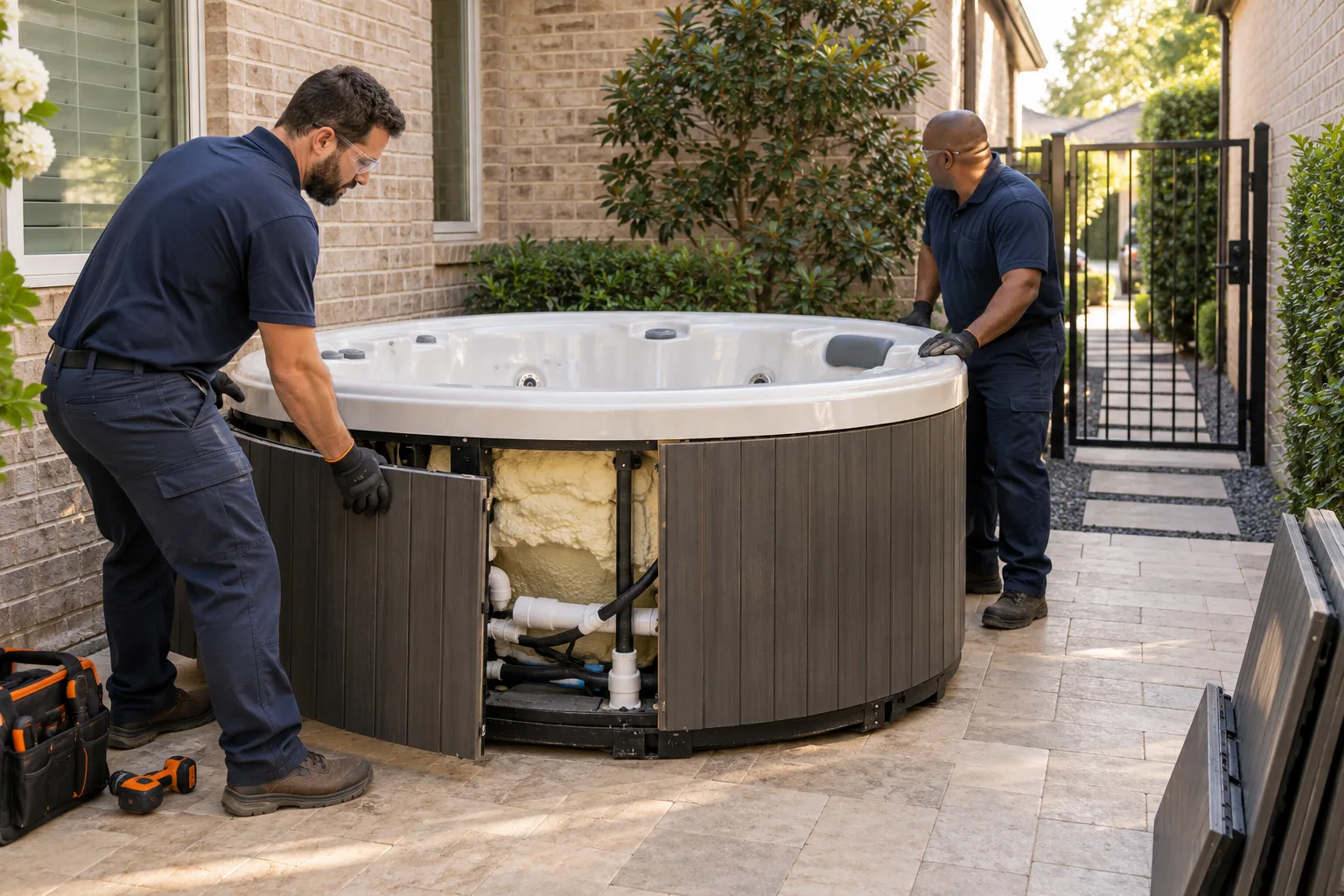 Spa & Jacuzzi Removal service scene